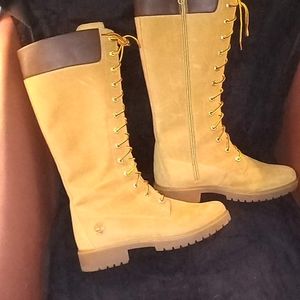 Lace up timberland boots